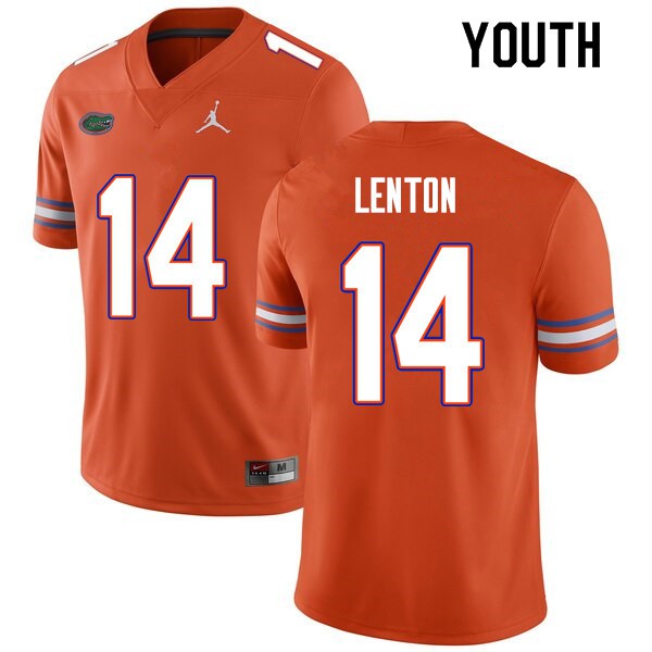 Youth #14 Quincy Lenton Florida Gators College Football Jerseys Orange